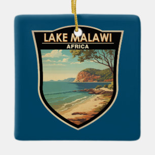 Malawisee Afrika Reise Kunst Vintage Keramikornament