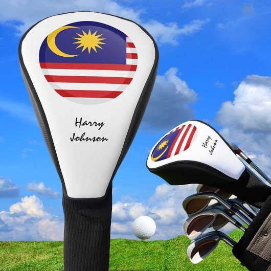 Malay Flag & Mit Monogramm Golf Clubs Abdeckung Headcover