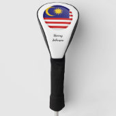 Malay Flag & Mit Monogramm Golf Clubs Abdeckung Headcover (Vorderseite)
