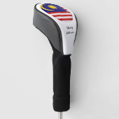 Malay Flag & Mit Monogramm Golf Clubs Abdeckung Headcover (angewinkelt)