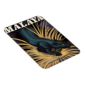 Malaya Vintage Reiseplakat. Magnet (Rechte Seite)