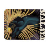 Malaya Vintage Reiseplakat. Magnet (Horizontal)