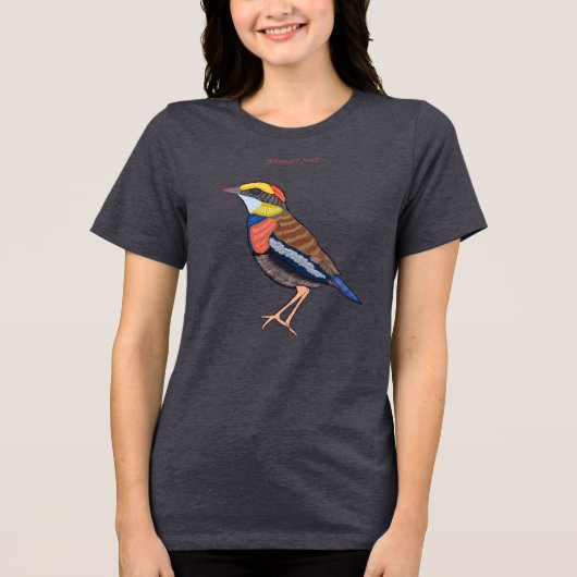 Malayan Banded Pitta Tri-Blend Shirt (Vorderseite)