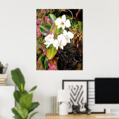 Malayan Moth Orchid und ein amerikanischer Climber Poster (Heimbüro)