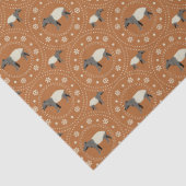 Malayan oder Asian Tapir Gemustert Cinnamon Orange Seidenpapier (Detail)