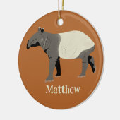 Malayan or Asian Tapir Personalized Dated Keramik Ornament (Links)