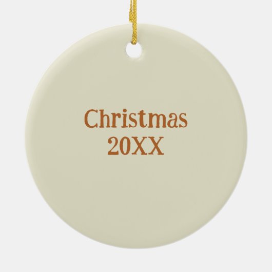 Malayan or Asian Tapir Personalized Dated Keramik Ornament (Hinten)