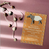 Malayan Tapir Custom Birthday Party Einladung