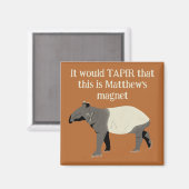 Malayan Tapir Illustration Custom Message Magnet (Vorderseite/Rückseite)
