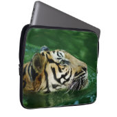 Malayan Tiger Swimming Headshot Laptopschutzhülle (Vorne Rechts)