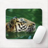 Malayan Tiger Swimming Headshot Mousepad (Mit Mouse)