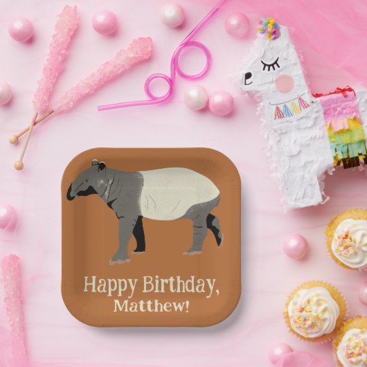 Malayisches oder asiatisches Tapir-Personalisiert- Pappteller (Party)
