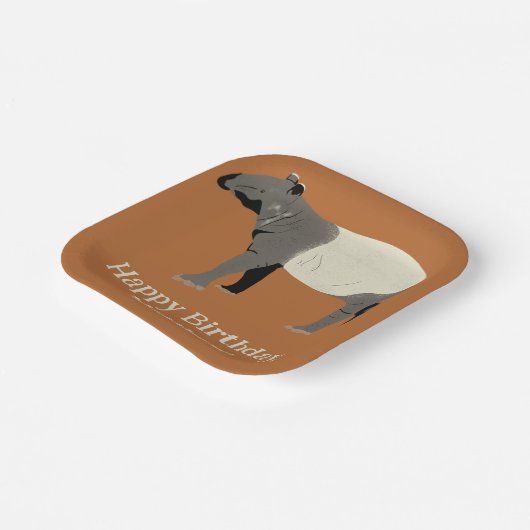 Malayisches oder asiatisches Tapir-Personalisiert- Pappteller (Gewinkelt)