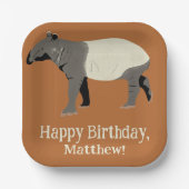 Malayisches oder asiatisches Tapir-Personalisiert- Pappteller (Vorderseite)