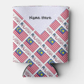 Malaysia and Malaysian Flag Tiled with Your Name Dosenkühler (Vorderseite)