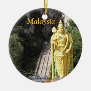 Malaysia Batu höhlt Statue-Weihnachtsverzierung Keramikornament