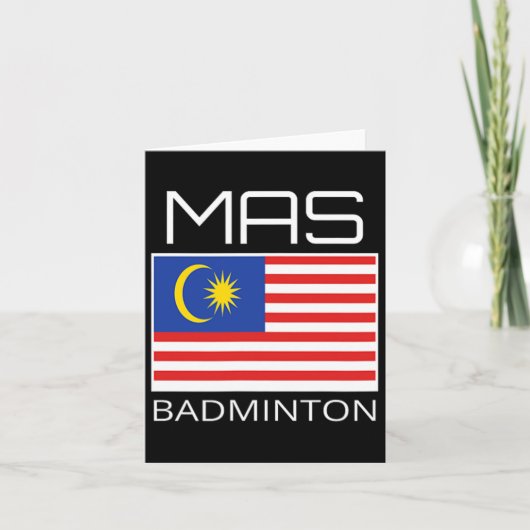 Malaysia Dminton Team Malaysian Athlete Mas Flag Karte (Vorderseite)