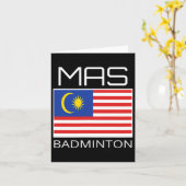 Malaysia Dminton Team Malaysian Athlete Mas Flag Karte (Gelbe Blume)