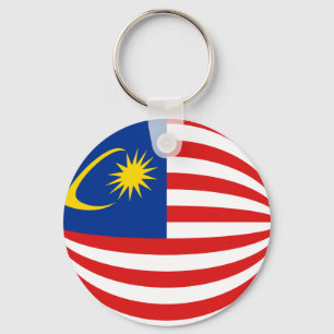 Malaysia Fisheye Flag Schlüsselanhänger