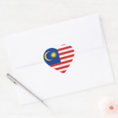 Malaysia Flag Heftsticker Herz-Aufkleber (Umschlag)