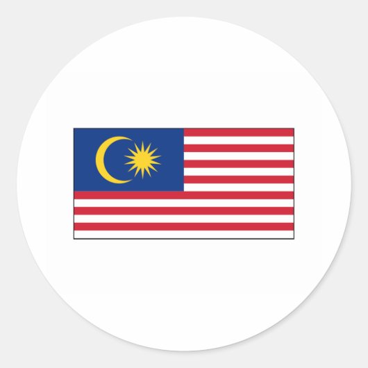 Malaysia FLAG International Runder Aufkleber (Vorderseite)