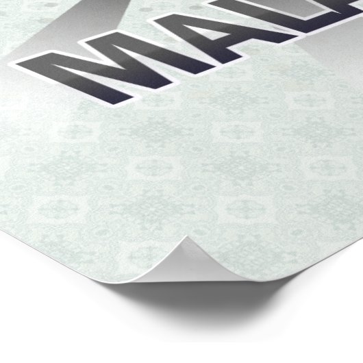 Malaysia Flag Map 2.0 Poster (Ecke)