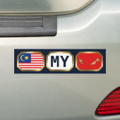 Malaysia Flag Map Code Autoaufkleber (Auf Auto)
