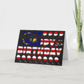 Malaysia Flag Patriotic Birthday Karte (Vorderseite)