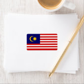 Malaysia-Flagge Adressaufkleber (Insitu)