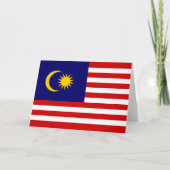 Malaysia-Flagge Dankeskarte (Vorderseite)
