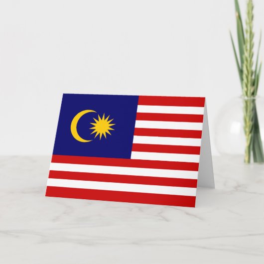 Malaysia-Flagge Dankeskarte (Vorderseite)