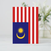 Malaysia-Flagge Dankeskarte (Stehend Vorderseite)