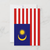 Malaysia-Flagge Dankeskarte (Rückseite)
