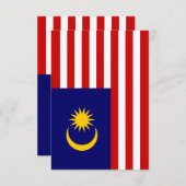 Malaysia-Flagge Dankeskarte (Vorne/Hinten)