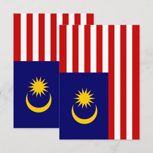 Malaysia-Flagge Dankeskarte (Vorne/Hinten)