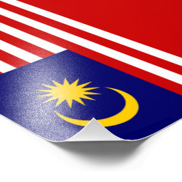 Malaysia-Flagge Fotodruck