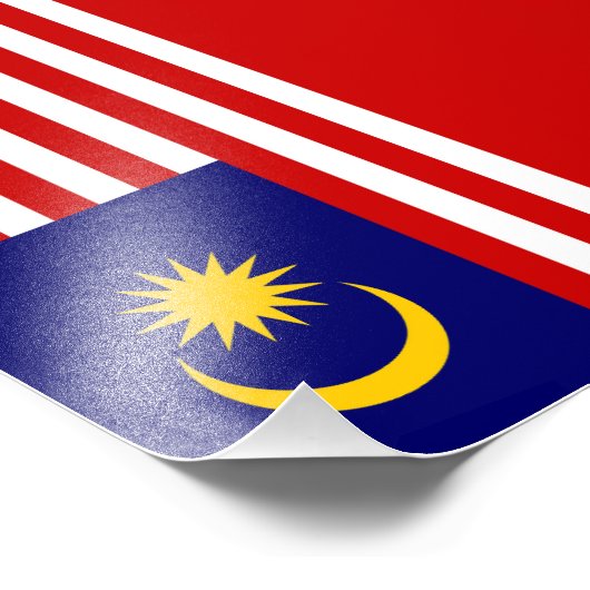 Malaysia-Flagge Fotodruck (Ecke)
