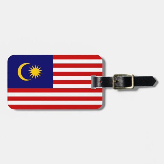 Malaysia-Flagge Gepäckanhänger (Vorderseite horizontal)