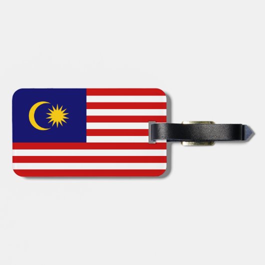 Malaysia-Flagge Gepäckanhänger (Rückseite horizontal)