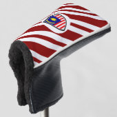 Malaysia-Flagge Golf Headcover (3/4 Vorderseite)
