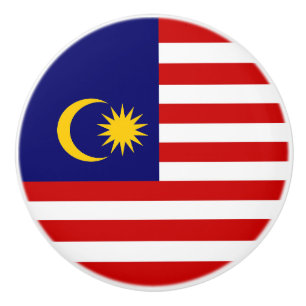 Malaysia-Flagge Keramikknauf