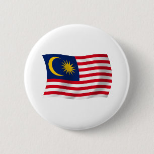 Malaysia-Flagge-Knopf Button