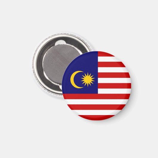 Malaysia-Flagge Magnet (Vorderseite/Rückseite)