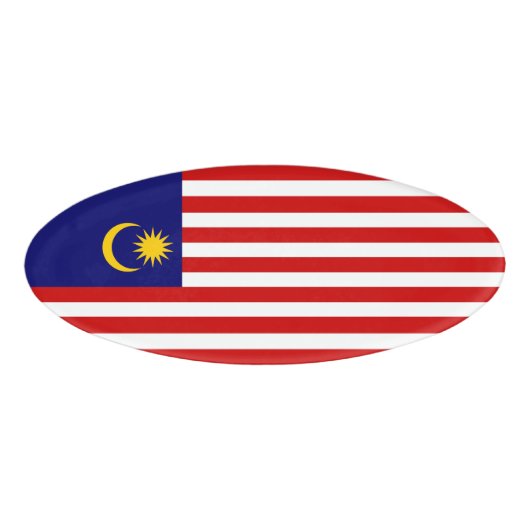 Malaysia-Flagge Namenschild (Vorderseite)