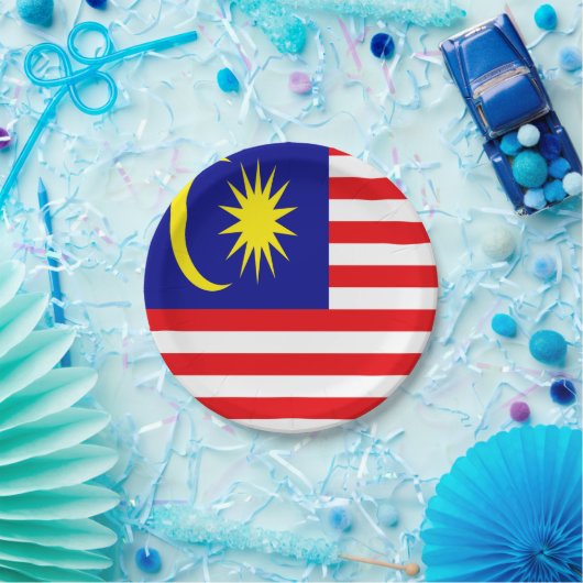 Malaysia-Flagge Pappteller (Party)
