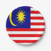 Malaysia-Flagge Pappteller (Vorderseite)