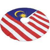 Malaysia-Flagge Polyester Weihnachtsbaumdecke (Schrägansicht)