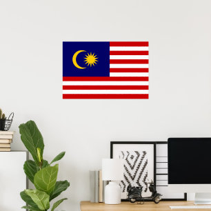 Malaysia-Flagge Poster