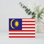 Malaysia - Flagge - Postkarte (Stehend Vorderseite)