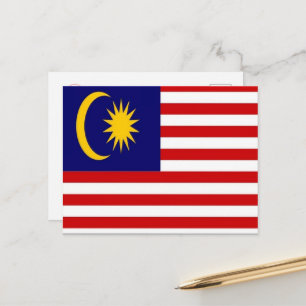 Malaysia - Flagge - Postkarte